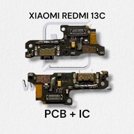 Flexible charging connector + ic Flexible connector Charger Xiaomi REDMI 13C Fullset || PCB + IC