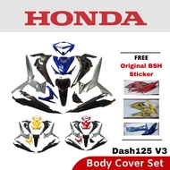HONDA Dash125 V3 Body Cover Set Coverset Color Part 100% Original BSH With Free Sticker Stripe Strike Dash 125