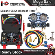 Upgraded 4-Way AC Manifold Gauge Set, Refrigerant Gauge for R134A, R410A & R22 Air Conditioning