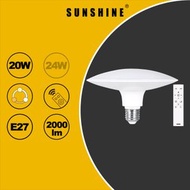 LED燈膽(搖控UFO飛碟燈膽+搖控器套裝) - 20W / E27大螺頭 / 3000K-6500K+可調光暗 #LED燈泡 (LUFOB-20E27RC)