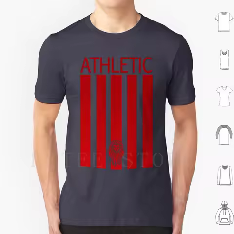 Athletic T Shirt DIY Big Size 100% Cotton Athletic Club Bilbao Football Soccer Calcio League Euskadi