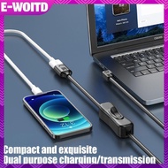 E-WOITD USB3.0 Extension Cable With Power Button 5Gbps Data Transfer Male To Female Extend Cord 3.3F
