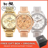 [Original & 2 Year Warranty] Coach Boyfriend Chronograph Women Ladies Watch Jam Tangan Wanita Peremp