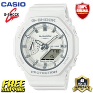 G-shock GMAS2100 นาฬิกาข้อมือสตรีแบบ สองเวลา แสดงผล 200M กันน้ำกันกระแทกไฟอัตโนมัติ LED แสดงเวลาโลก กีฬานาฬิกาข้อมือรับประกัน 4 ปี GMA-S2100-7A