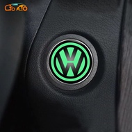 GTIOATO Car Start Button Cover Luminous Ignition Switch Decorative Stickers For Volkswagen Golf MK7 Scirocco Touran Golf MK6 Jetta Polo Sharan Beetle Golf MK5