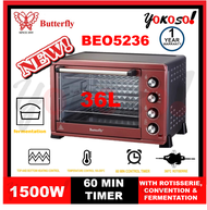 Butterfly BEO-5236 36L Electric Oven | Rotisserie &amp; Convection | 1500W | BEO-5236A | BEO5236A