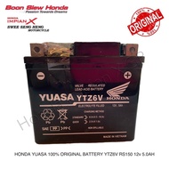 100% ORIGINAL BATTERY YUASA YTZ6V HONDA 12V 5.0AH(RS150/PCX/AIR BLADE/VARIO/CBR150)