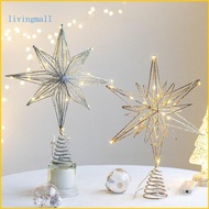 SG stock/24-hour shipping LIVI Christmas Tree LED Star Tree Toppers Battery Operated Treetop Decorat