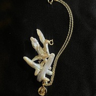 異態 。14k 鍍金 珍珠 手鍊 巴洛克 珍珠 手鍊 手環 手鍊 訂製