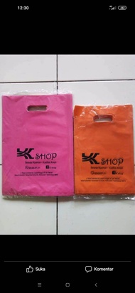 kantong plastik plong & sablon nama toko