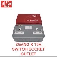 UMS 2G x 13A SWITCH SOCKET OUTLET