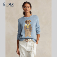 Polo Ralph Lauren เสื้อกันหนาวผู้หญิง Polo Bear Cotton Crewneck Sweater รุ่น WMPOSWENC020874 สีฟ้า