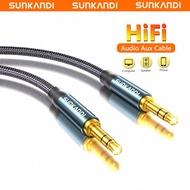SUNKANDI 3.5mm Aux Headphone Cable Car Aux 3.5mm Audio Cable Male to Male Audio Cable Headphone Spea