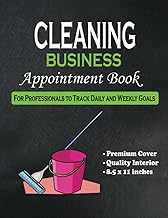 Cleaning Business Appointment Book: 15 Minutes Hourly, 7AM- 9PM Daily, 12 Months Undated Calendar | 
