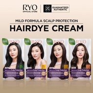 Ryo Mild Formula Hair Dye Cream (40g x 3 packets) - Nourishing, Long-Lasting, For Grey Coverage