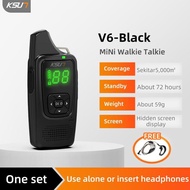 KSUN V6 Mini Walkie Talkie 1pcs Termasuk Transceiver Wireless Device Communication Radio Dua Way