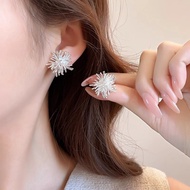 Sweet Dandelion Shape Earrings Unique Design Women Jewelry Accessories