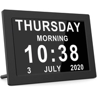 【AiBi Home】-Dementia Clocks,Calendar Clock,Digital Clock with Large Digits Display,Alarm Clock with HD Digital Photo Frame,UK Plug