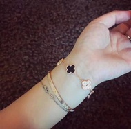 Van Cleef & Arpels 幸運草手鏈vca黑色四葉草手鍊