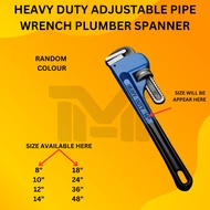 [8"-36"] HEAVY DUTY AMERICAN STYLE ADJUSTABLE PIPE WRENCH PLUMBER SPANNER SPANAR PAIP BOLEH LARAS