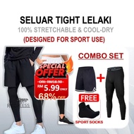 ROOFLESS Running Pants Men Seluar Tight Lelaki Seluar Tight Putih Pro Combat Tight Pant Man Seluar R