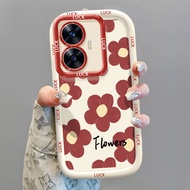 Realme C55 C33 Narzo N55 Case Lovely Little Flower Red