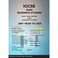 🌐IGCSE Past Year Papers📝| Business Studies 0450 📊| Any year to 2021📆