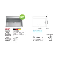 LEVANZO 1315R SUS 304 STAINLESS STEEL KITCHEN SINK