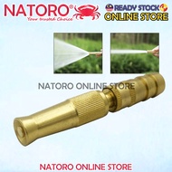 NATORO Brass Hose Nozzle High Pressure Adjustable Twist Host Garden Hose Water Jet Sprayer [ Ready S