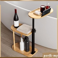 [PerfkMY] 360Swivel Couch Side Table Bathroom Storage Tray Waterproof Retractable Rust Resistant Woo