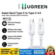 Ugreen Data Charger Cable 100W 5A Thunderbolt 40Gbps Video 8K USB Type C to C 4.0 Gen 3