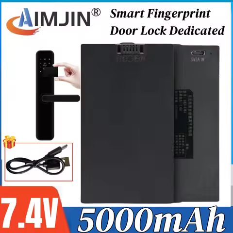 7.4V 5000mAh Lithium Smart Door Lock Battery for ZNS-09 ZNS-09A ZNS-09B ZNS-09C ZNS-09D ZNS-09E ZNS-
