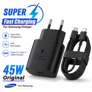 Original samsung 45W Type C super fast charging Charger set Samsung 45W charger