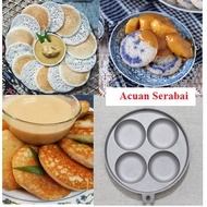 Acuan Kuih Serabai Tebal 4 Lubang /Kuih Dorayaki/ Kuih Doraemon (Serabai Mould)