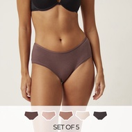 Max Fashions Set of 5 - Solid Boyshorts Briefs with Elasticised Waistband