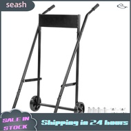 Seashorehouse Foldable Boat Outboard Motor Trolley Poratble Folding Cart Carrier Steel Pipe Stonger Engine Stand Loading 75kg