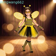 JERON Bee Cosplay Wings Suit, Bugs Sparkle Yellow Bee Fly Wings, Lightweight Insect Elastic Straps H
