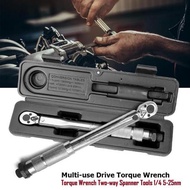 Ringpas Torque Wrench Two-Way Spanner Tools 1/4 Inch 5-25Nm