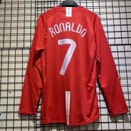 MU 2008 retro football shirt red long sleeve Printed Ronaldo-7