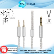 MOONDROP LINE V Headphones Cable Single Crystal Copper Silver-Plated Litz 4.4mm Replacement Cable