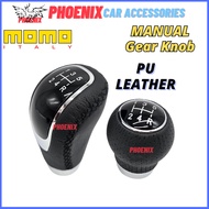 MOMO PU LEATHER Car JDM Racing Sport Manual Gear Shift Knob wira iswara waja myvi persona kancil ken