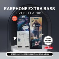 EARPHONE STEREO EXTRA BASS D21 HI-FI AUDIO READY STOCK | THE CHEAPEST EARPHONE