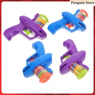 🧸 4pcs Kids Flying Disc Thrower Toy - Assorted Color Outdoor Game Set for Safe Family Entertainment