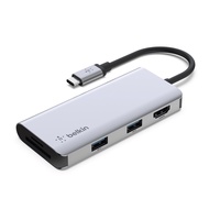 BELKIN USB-C 5-IN-1 MULTIPORT HUB ( HDMI+2 USB-A 3.0+SD CARD+MCRO SD ) อุปกรณ์แปลงสัญญาณ