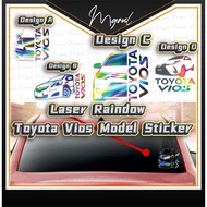 TOYOTA VIOS MODEL SHAPE&WORDS HIGH GRADE Laser Rainbow  Sticker Toyota vios ncp93 ncp42 ncp150 vios 