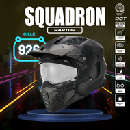 Gille Helmet YM-926 SQUADRON RAPTOR Motorcycle Helmets Modular Full Face Convertible Half Face