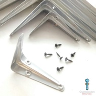 (1 pairs) L Bracket Light Duty Shelf Brackets | Bracket Dinding | Bracket support Books