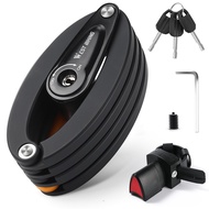 Folding Bike Lock with 3 Keys, Heavy Duty Anti Theft Bicycle Lock with Reflective Holder, 2.8FT Long