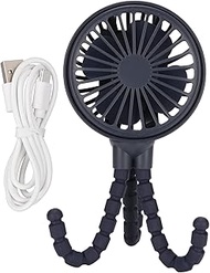 Jaxenor Mini Handheld Personal Portable Fan, Small Portable Rechargeable usb Fans with Flexible Tripod Clip-on Student Desk Office, Bedroom, Camping and Traveling(Dark Blue)
