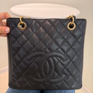 98新Chanel PST 黑金荔枝牛皮 16開 包型很好 成色nice 無附件